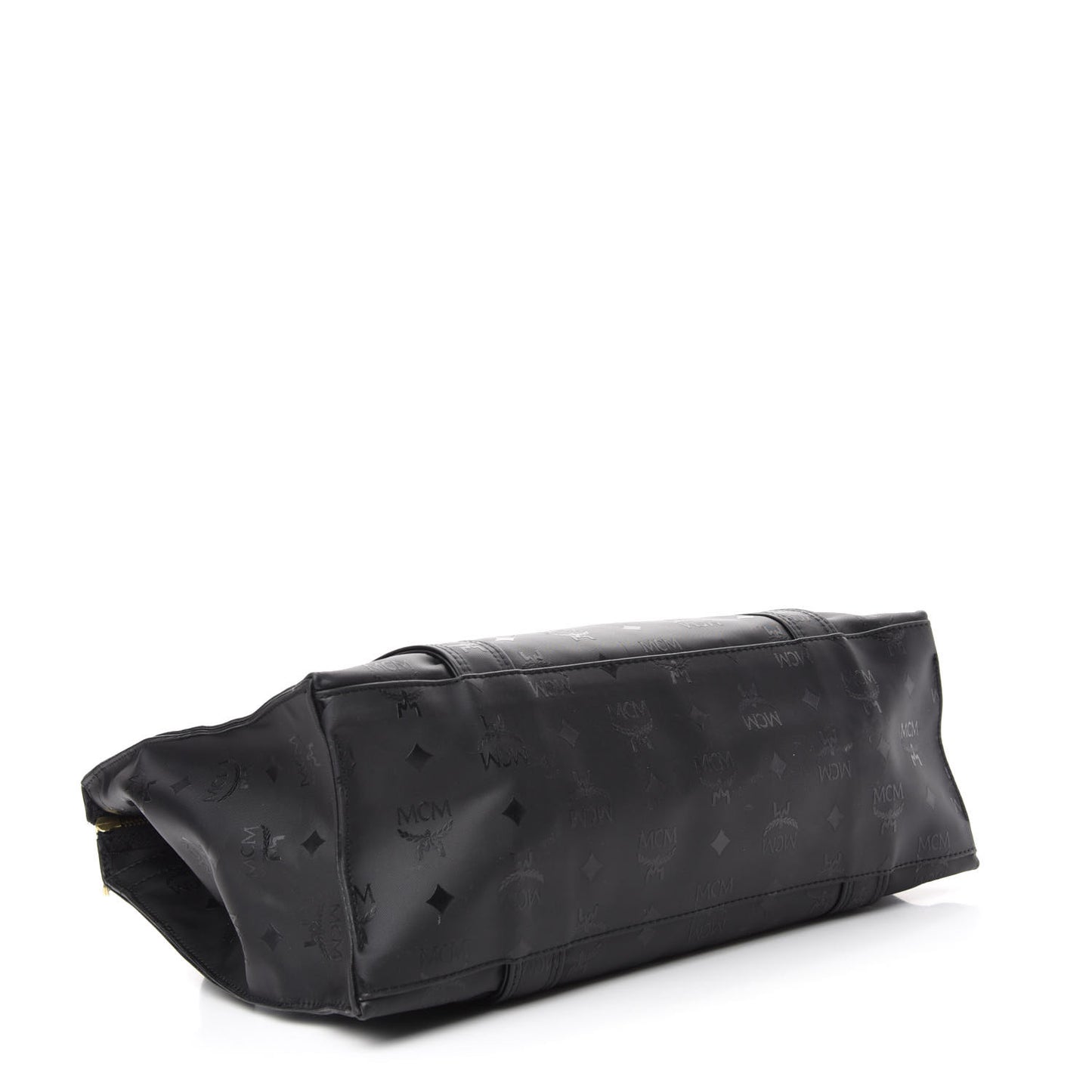 Monogram Coated Canvas Tote Bag Black