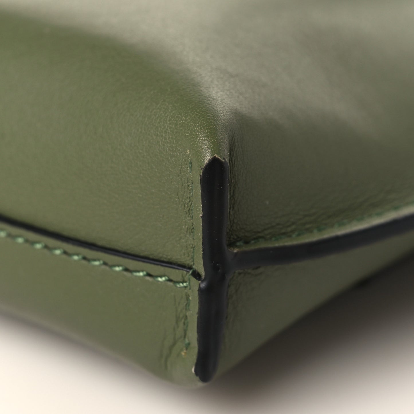Calfskin Elephant Pouch Crossbody Bag Avocado