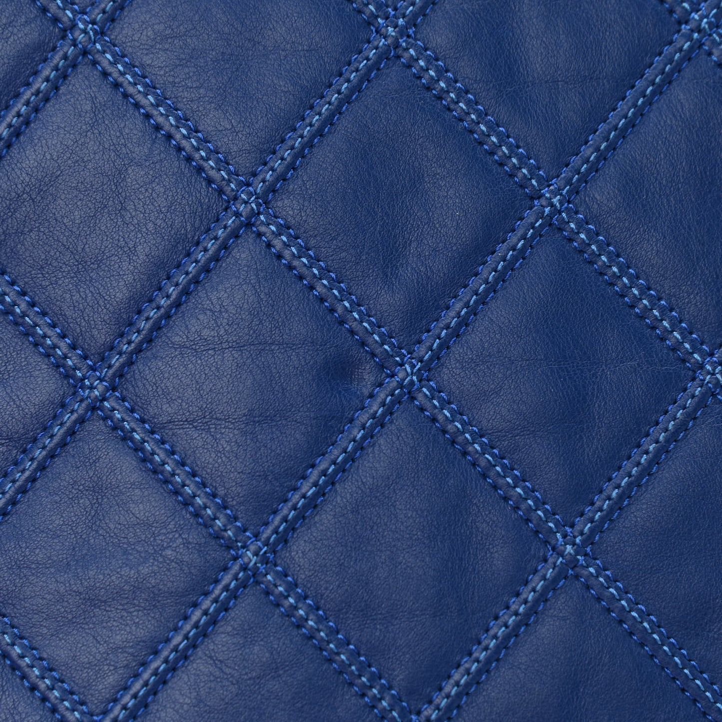 Calfskin Stitched Thin City Clutch Blue