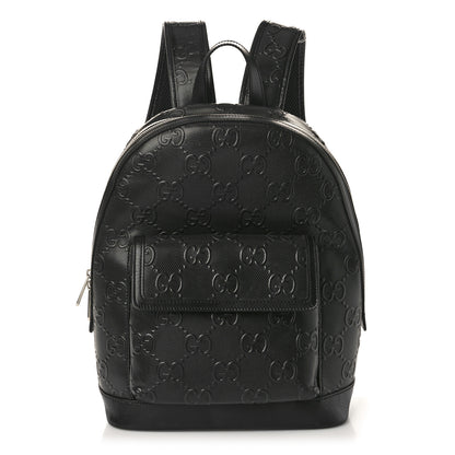 Gucci Calfskin GG Tennis Embossed Backpack Black 1 of 10