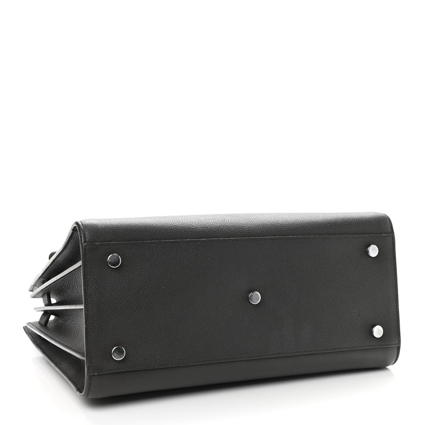 Grained Calfskin Small Sac De Jour Coal