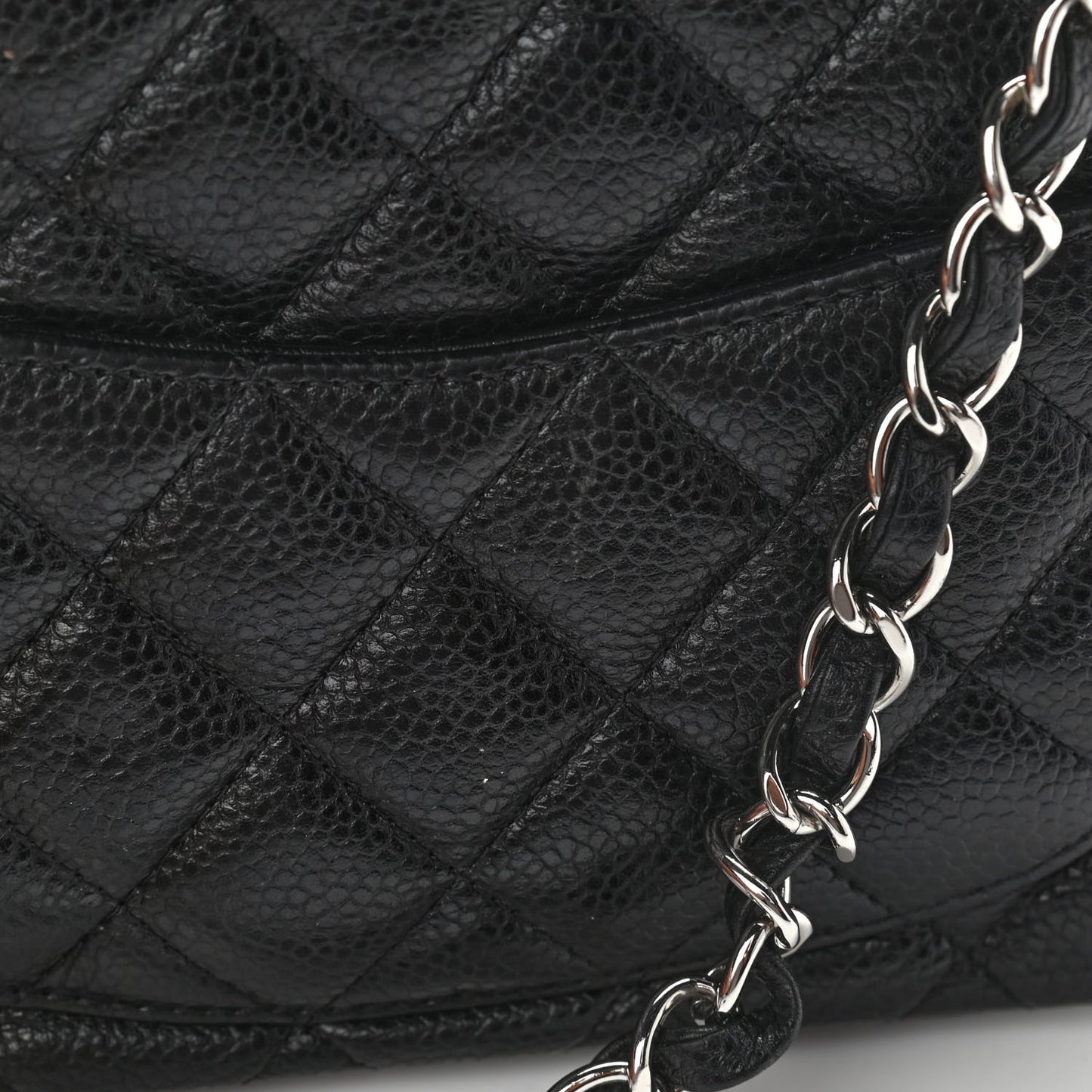 Caviar Quilted Mini Square Flap Black