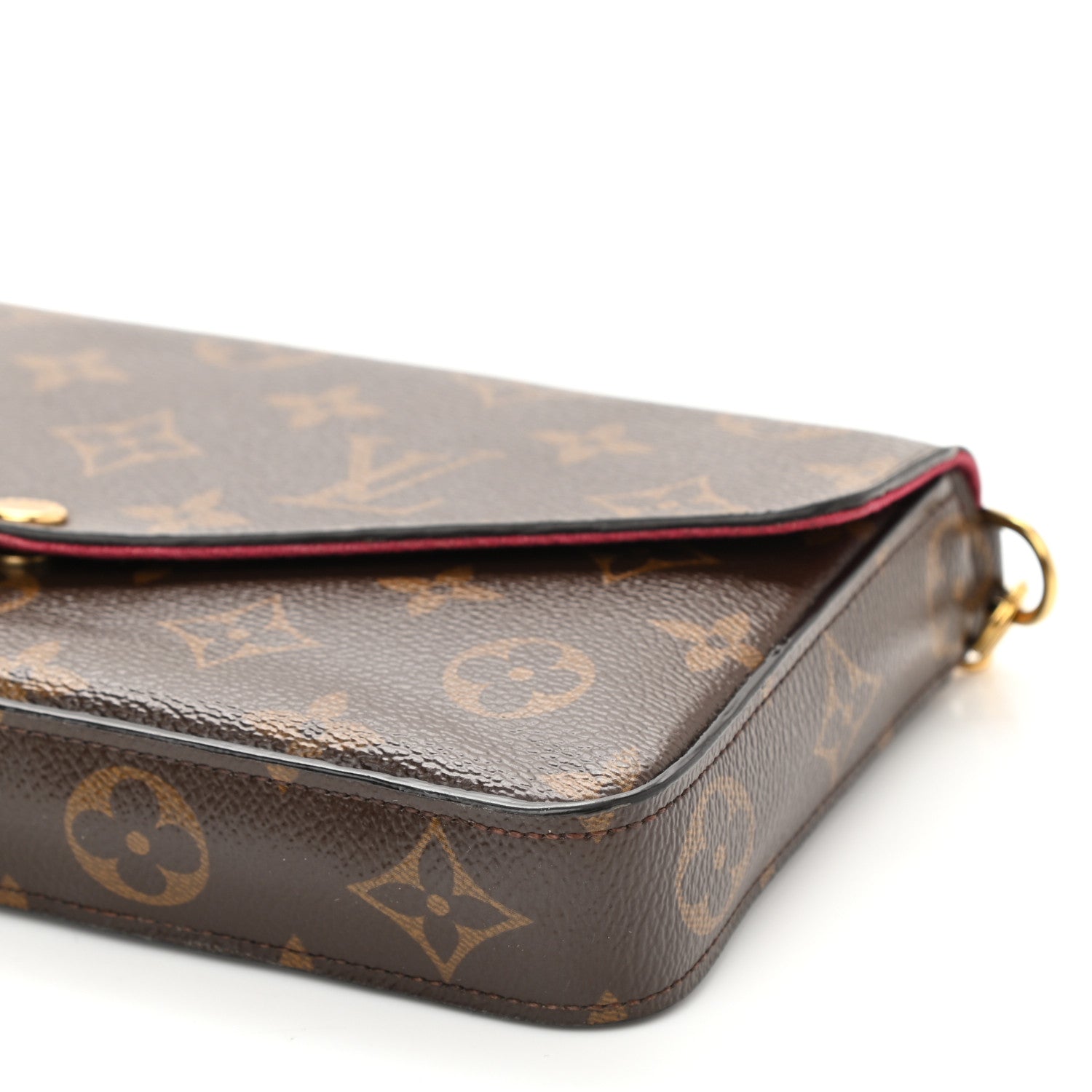 Louis Vuitton Monogram Pochette Felicie Chain Wallet Fuchsia 9 of 9