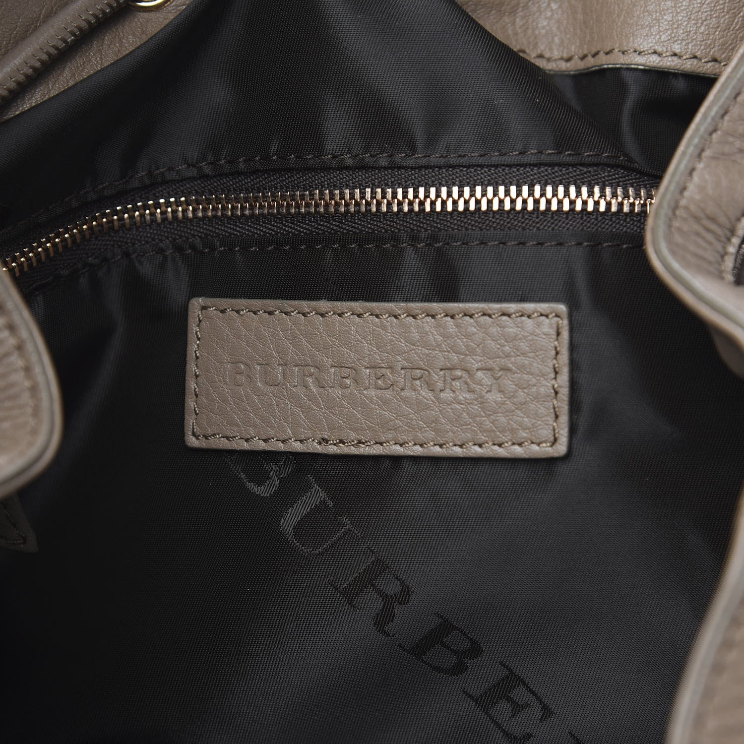Burberry Calfskin Suede Earlsburn Mixed Media Tote Mole Grey 7 of 11