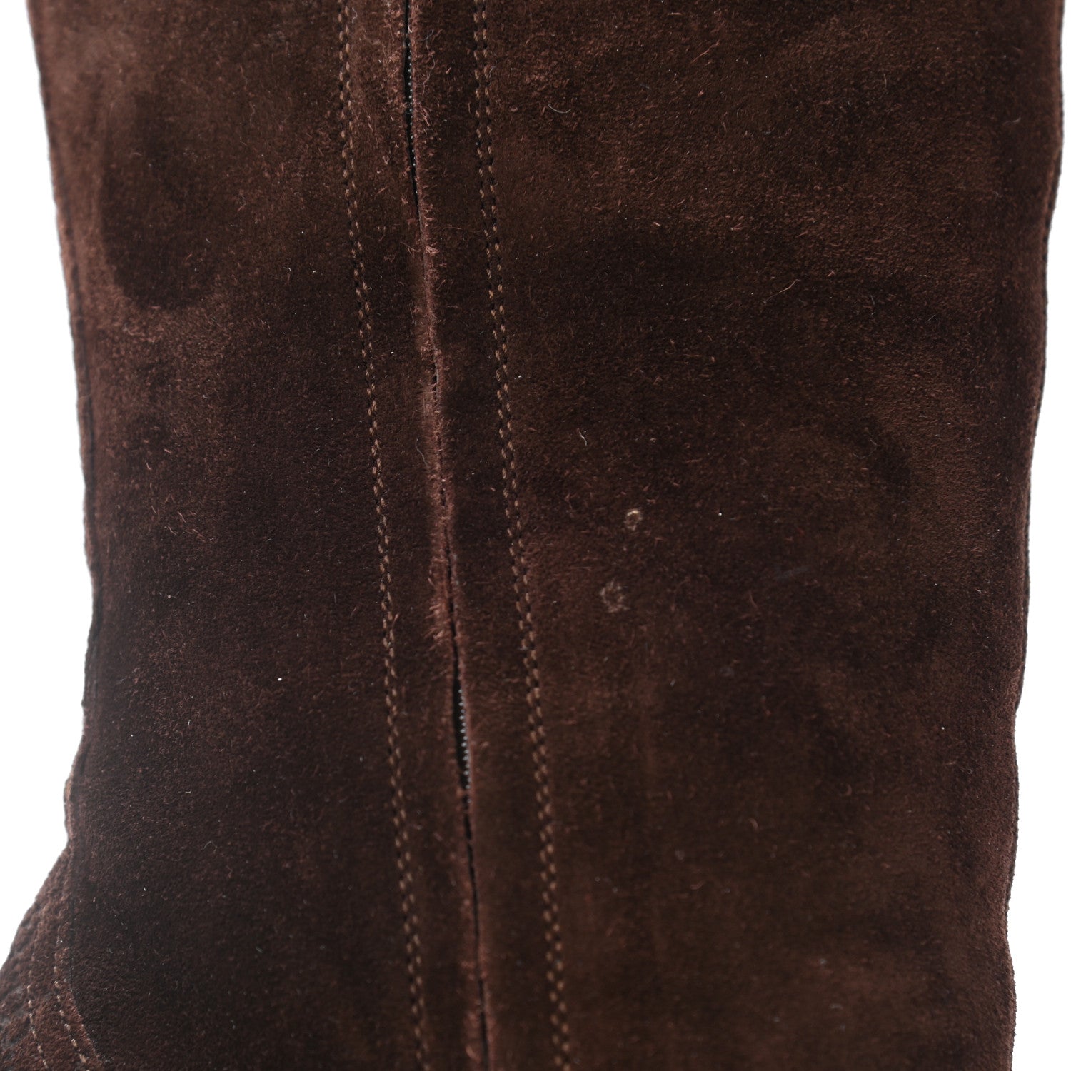 Gucci Suede Shearling Fur Microguccissima Courtney Tall Wedge Boots 36.5 Cocoa 11 of 13