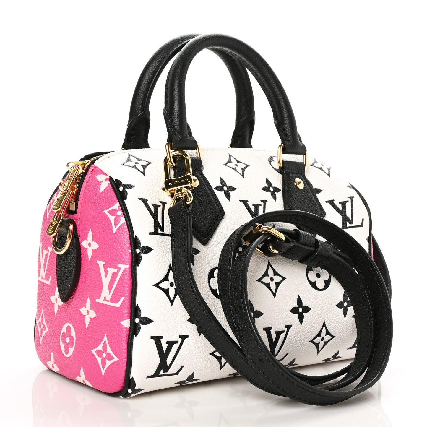 Empreinte Monogram Spring in the City Speedy Bandouliere 20 Black White Pink