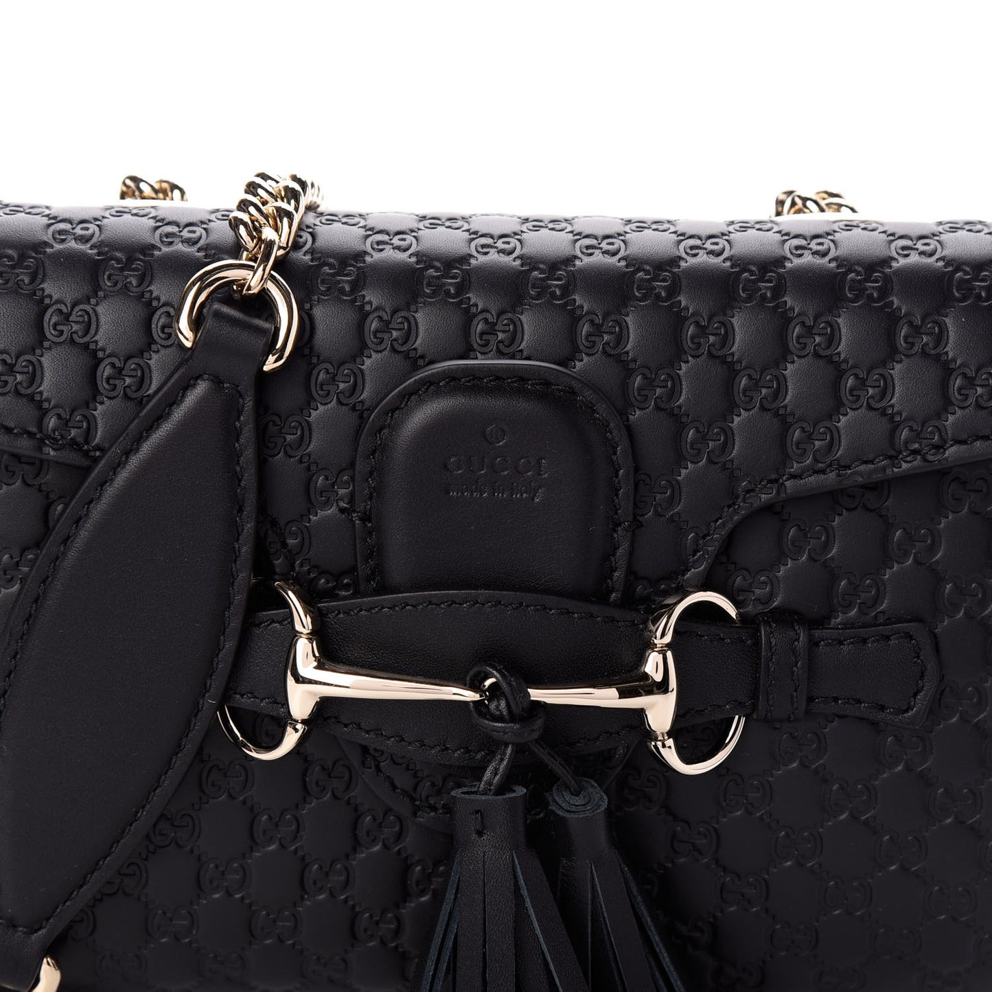 Microguccissima Mini Emily Shoulder Bag Black