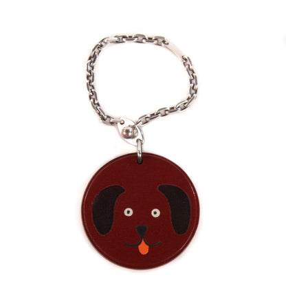 Hermes Swift Dog Key Chain Bag Charm Rouge H 1 of 6