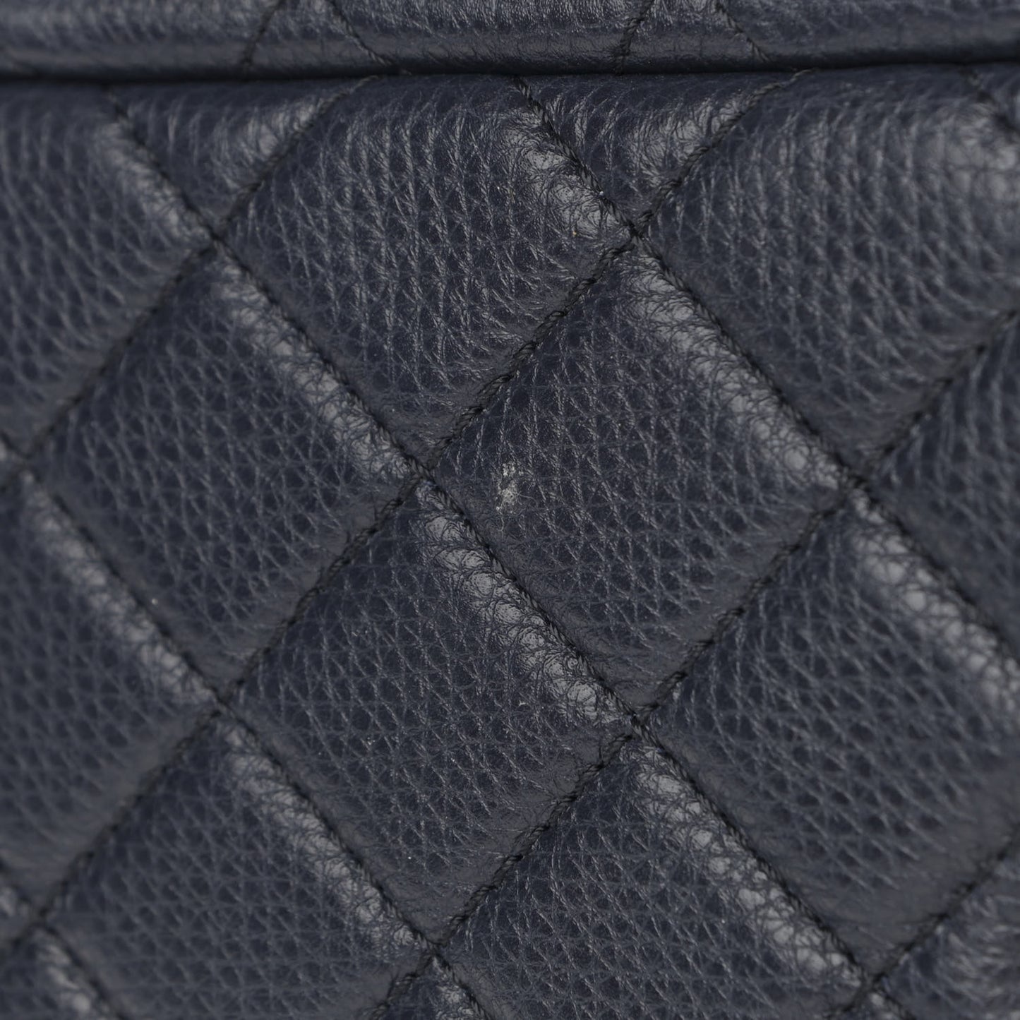 Calfskin Quilted XXL Travel Flap Bag Navy