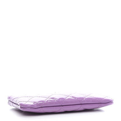 Chanel Patent Quilted Small Cosmetic Case Purple 4 of 8