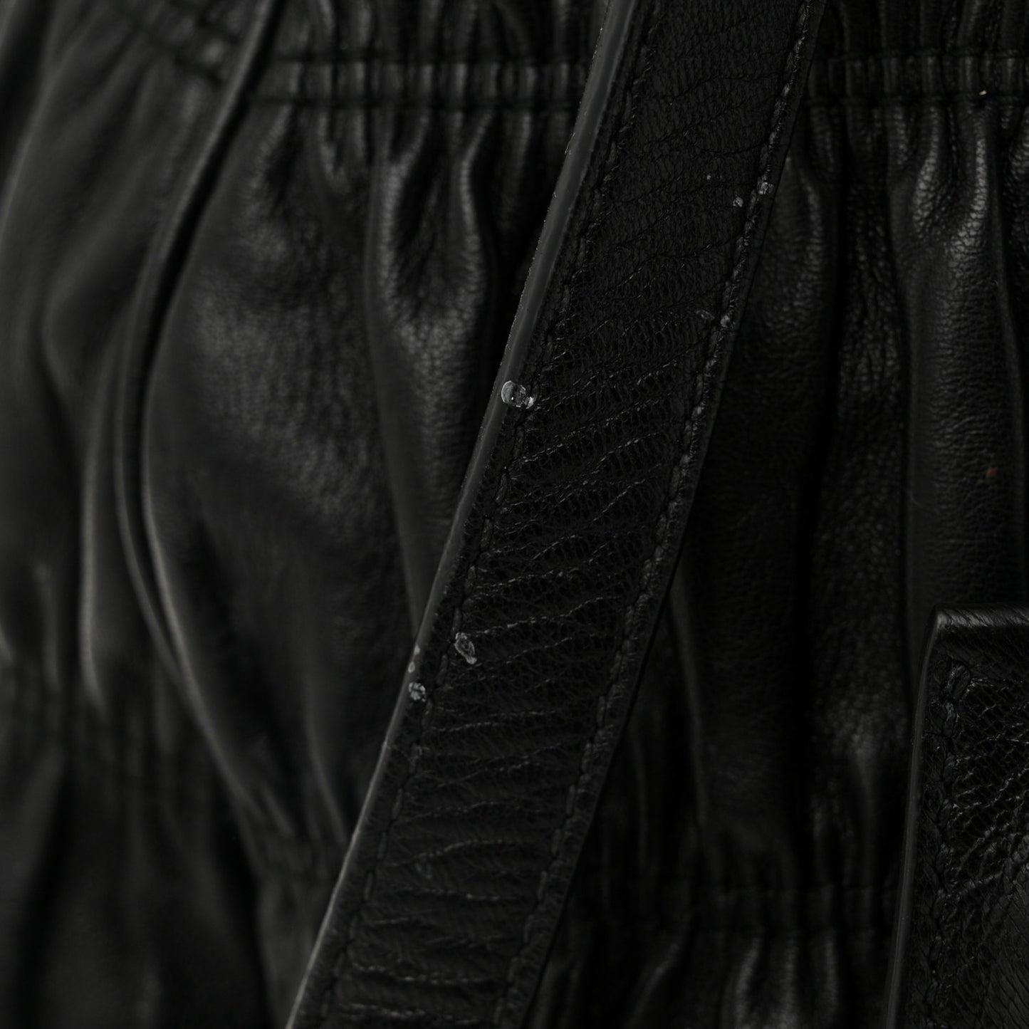 Nappa Gaufre Double Zip Tote Black