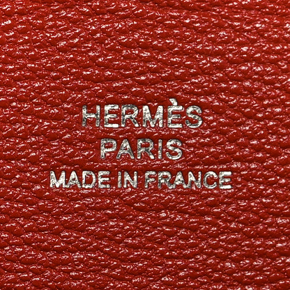 Hermes Chevre Chandra Verso Calvi Card Case Rose Confetti Brique 6 of 8