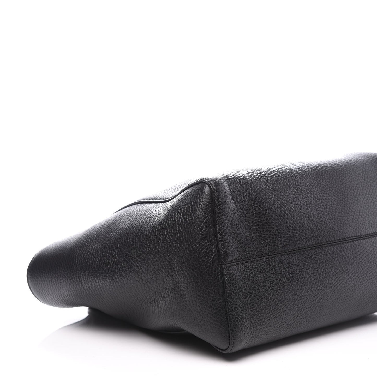 Pebbled Calfskin Small Swing Tote Black