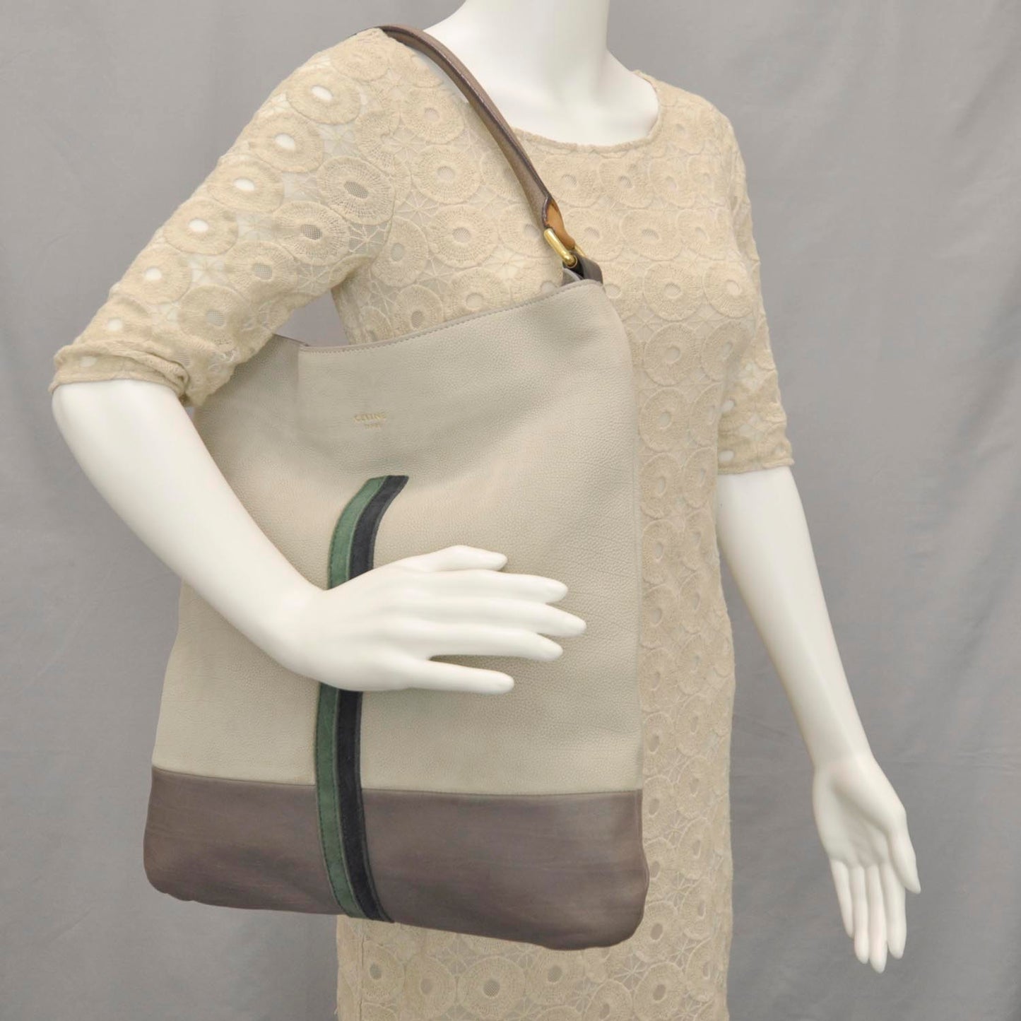 Calfskin Racer Stripe Tote