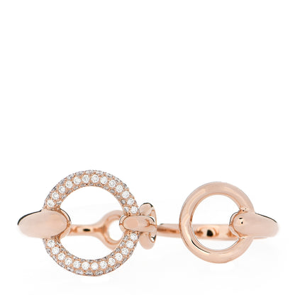 Hermes 18K Rose Gold Diamond Filet d'Or Double Ring 49 5 1 of 5