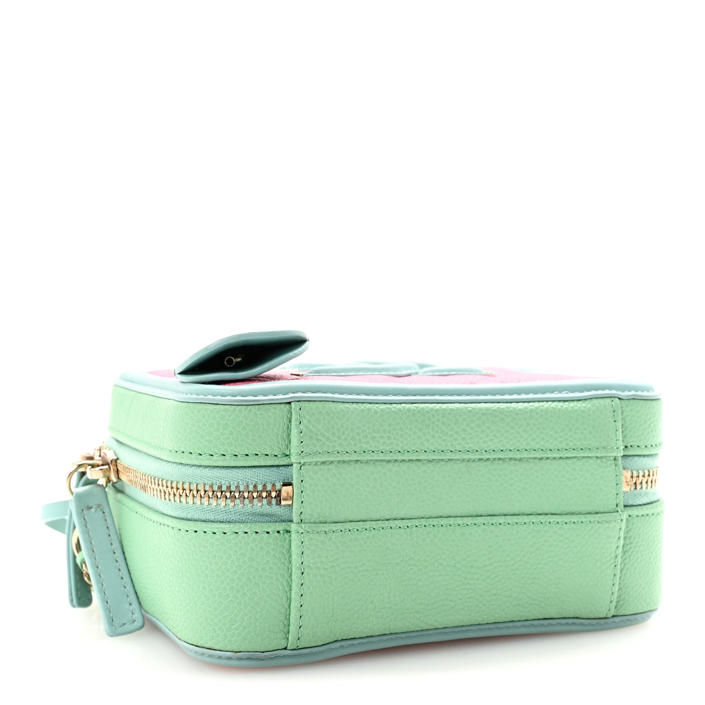 Caviar Quilted Small CC Filigree Vanity Case Pink Green Blue