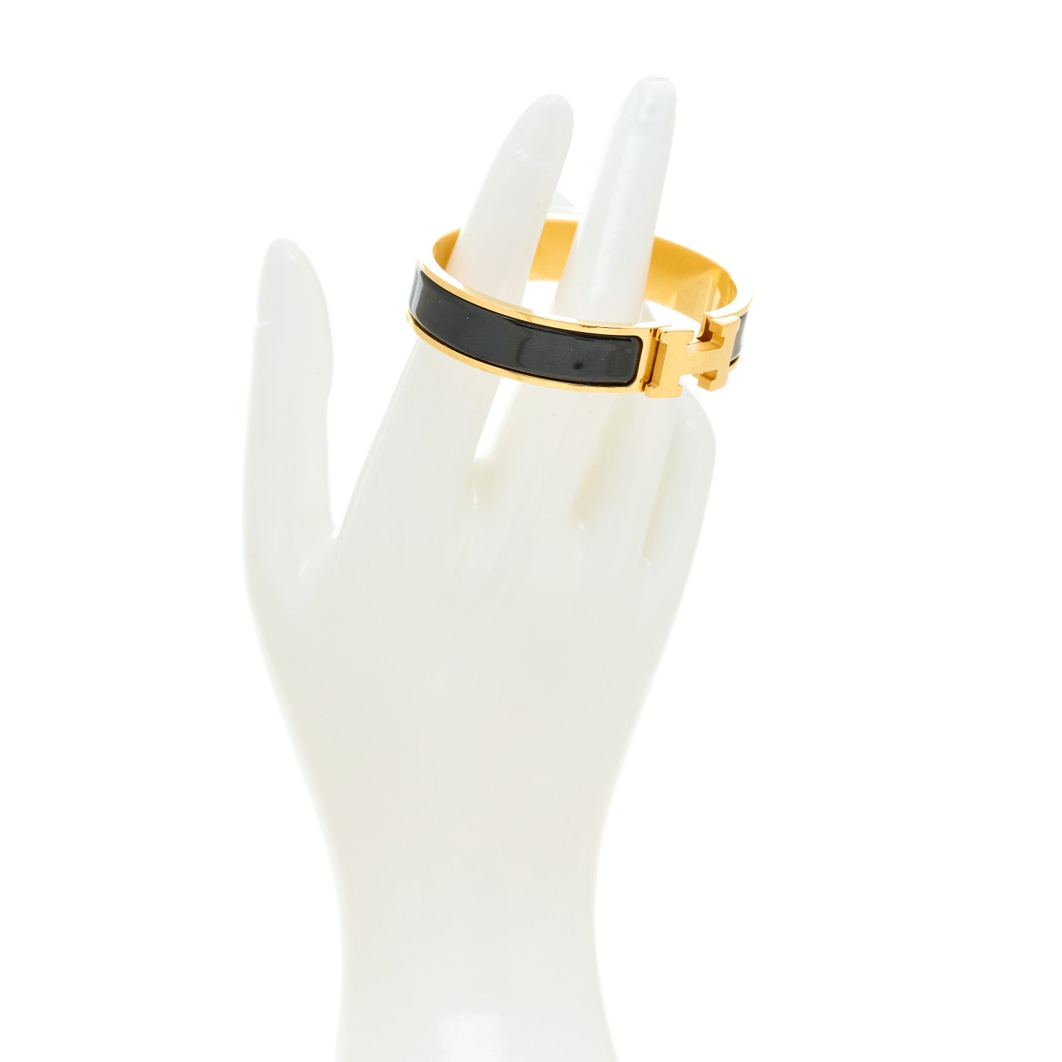 Hermes Enamel Narrow Clic Clac H Bracelet PM Black 2 of 4