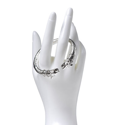 Gucci Sterling Silver Anger Forest Wolf Cuff Bracelet 2 of 6