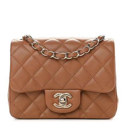 Chanel Lambskin Quilted Mini Square Flap Brown 1 of 9
