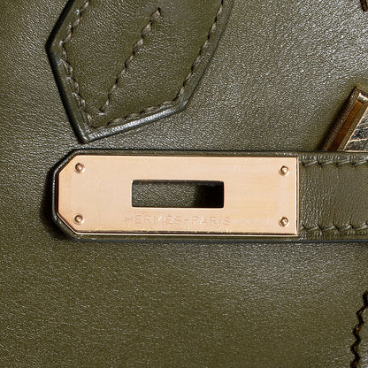 Hermes Tadelakt Ghillies Birkin 35 Vert Veronese 25 of 25