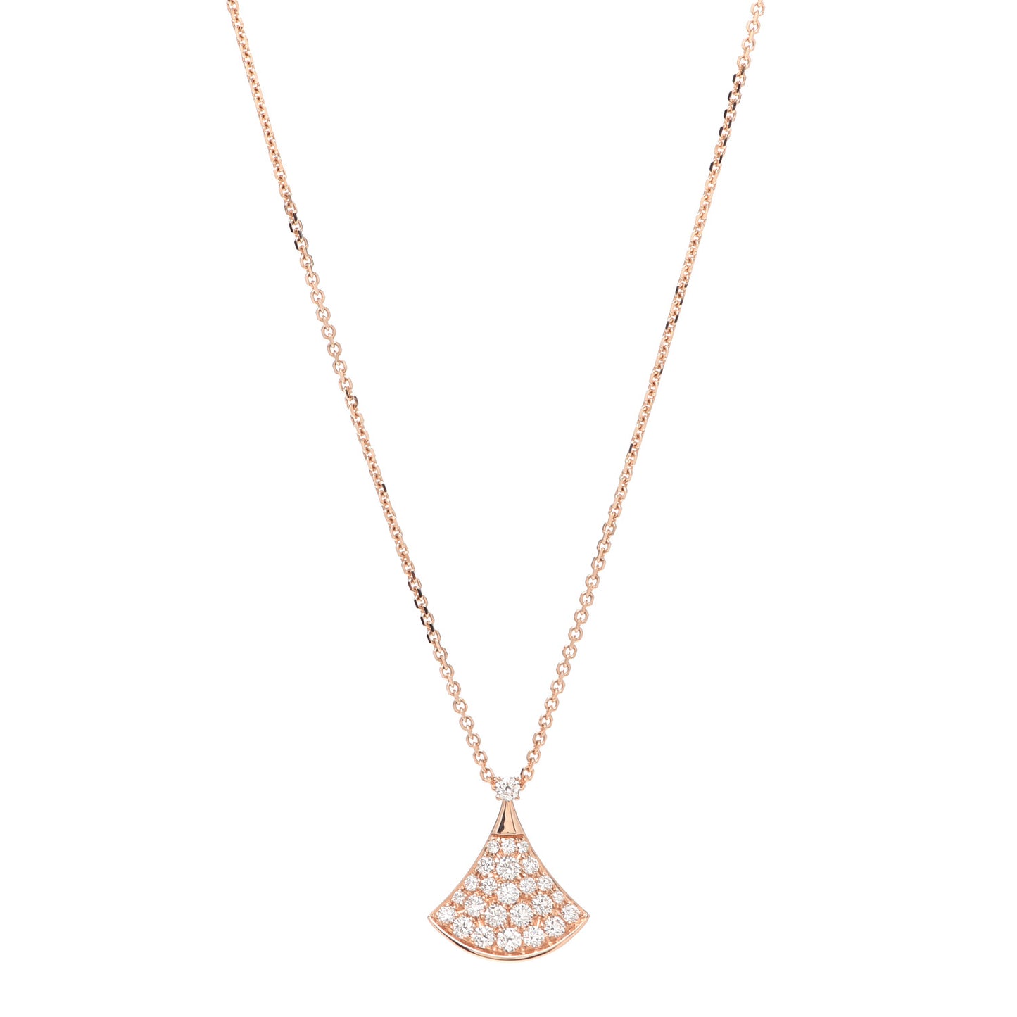 18K Rose Gold Diamond Divas' Dream Pave Pendant Necklace