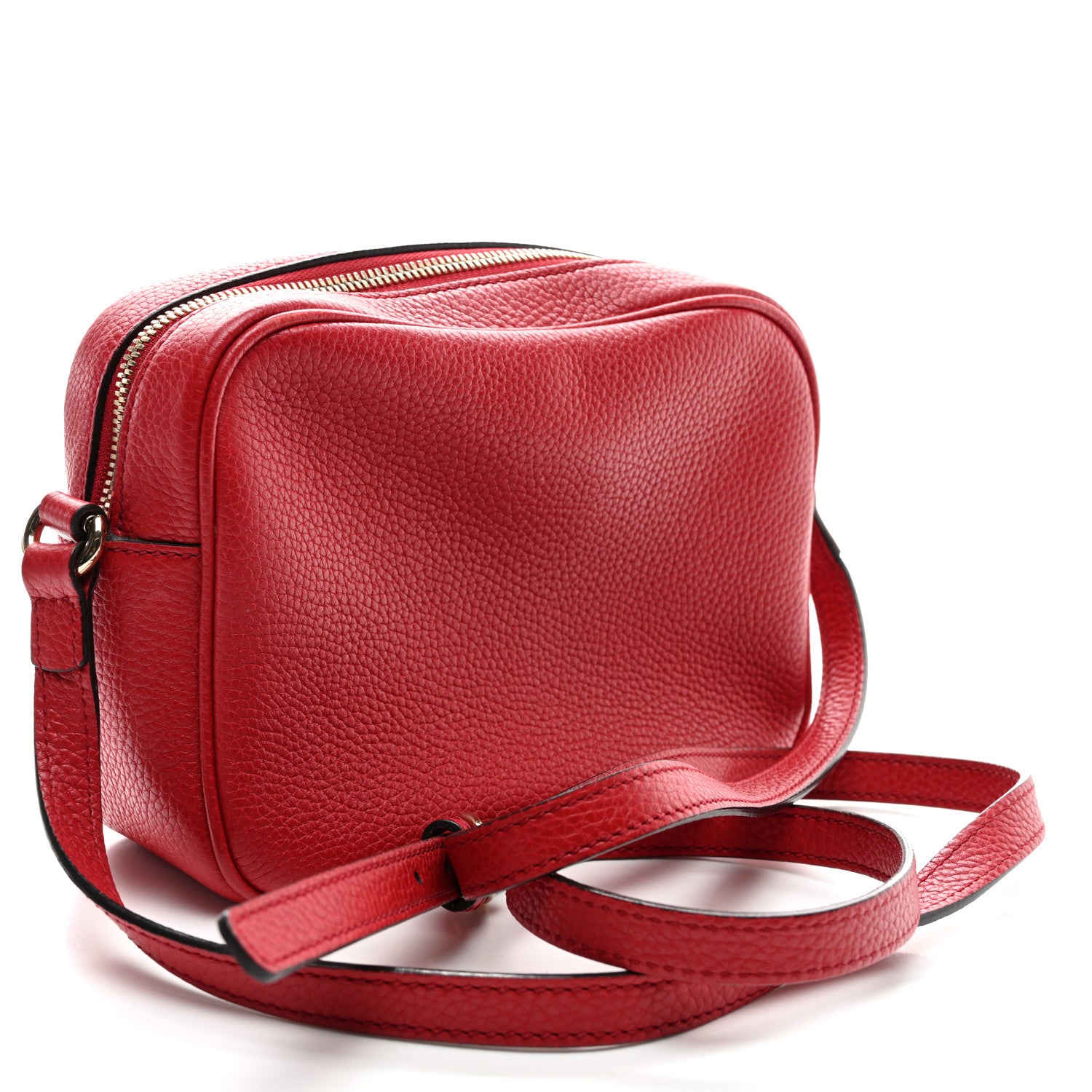 Gucci Pebbled Calfskin Small Soho Disco Bag Tabasco Red 2 of 10