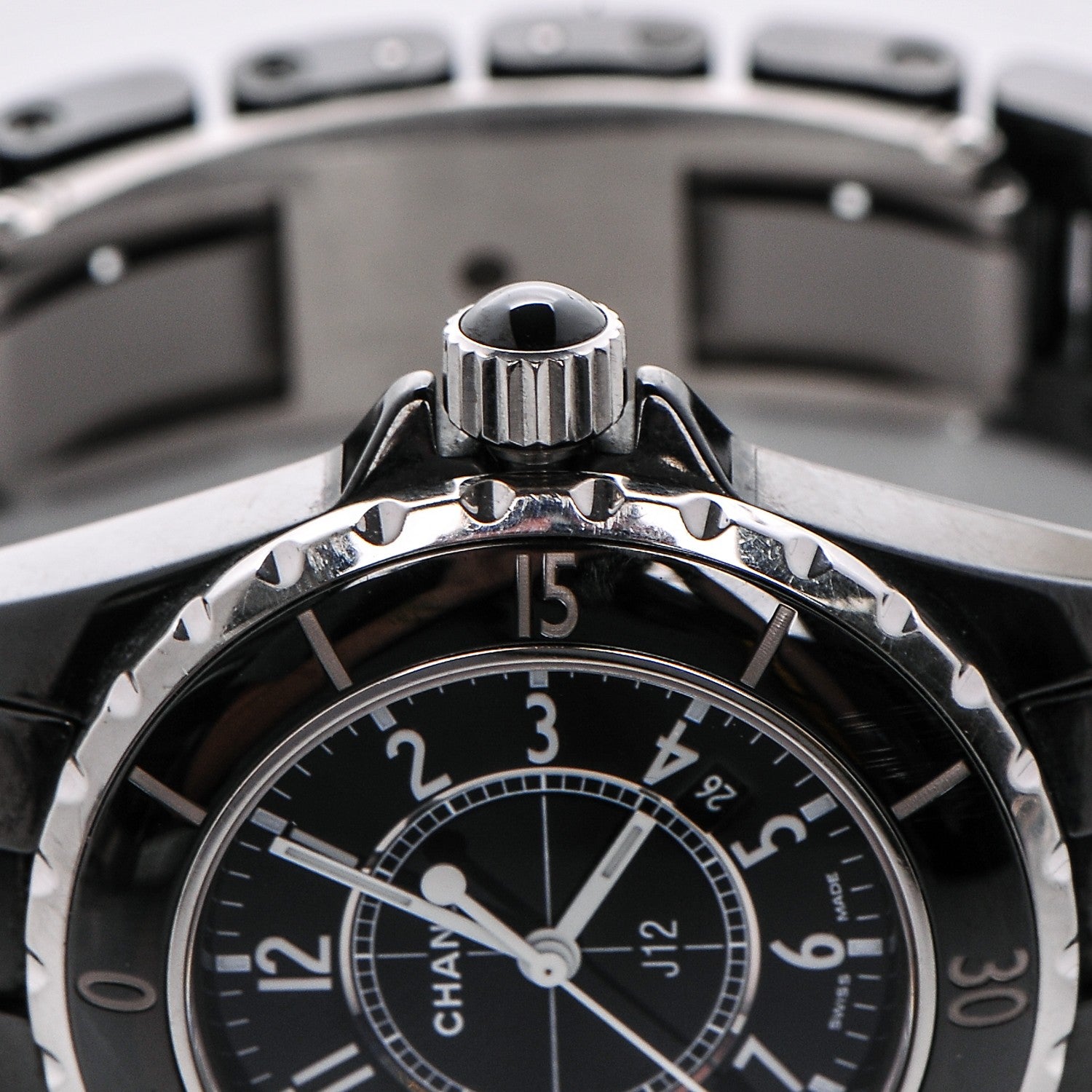 Chanel Stainless Steel Ceramic 33mm J12 Quartz Watch Black 4 of 5