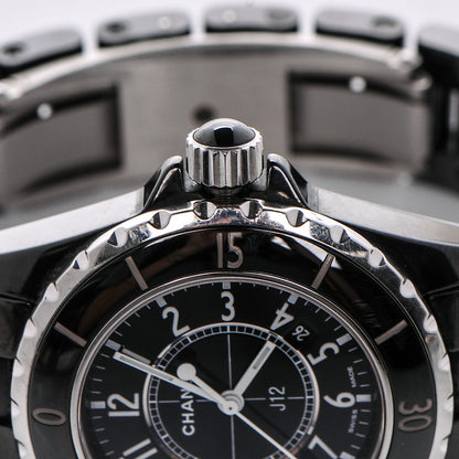 Chanel Stainless Steel Ceramic 33mm J12 Quartz Watch Black 4 of 5