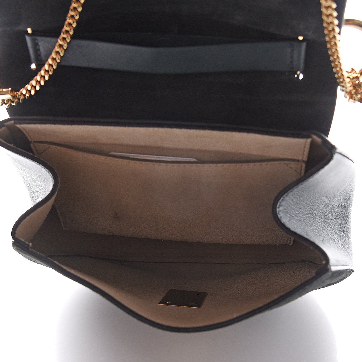 Chloe Suede Smooth Calfskin Drew Shoulder Bag Intense Green 4 of 7