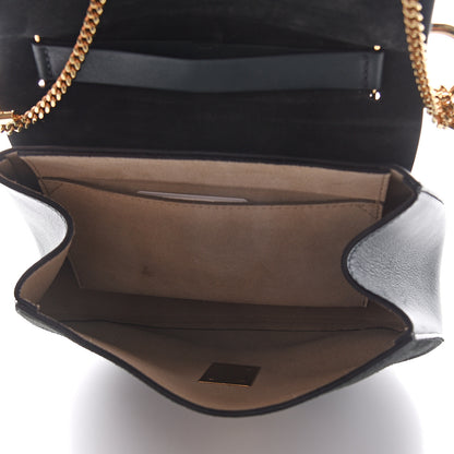 Chloe Suede Smooth Calfskin Drew Shoulder Bag Intense Green 4 of 7
