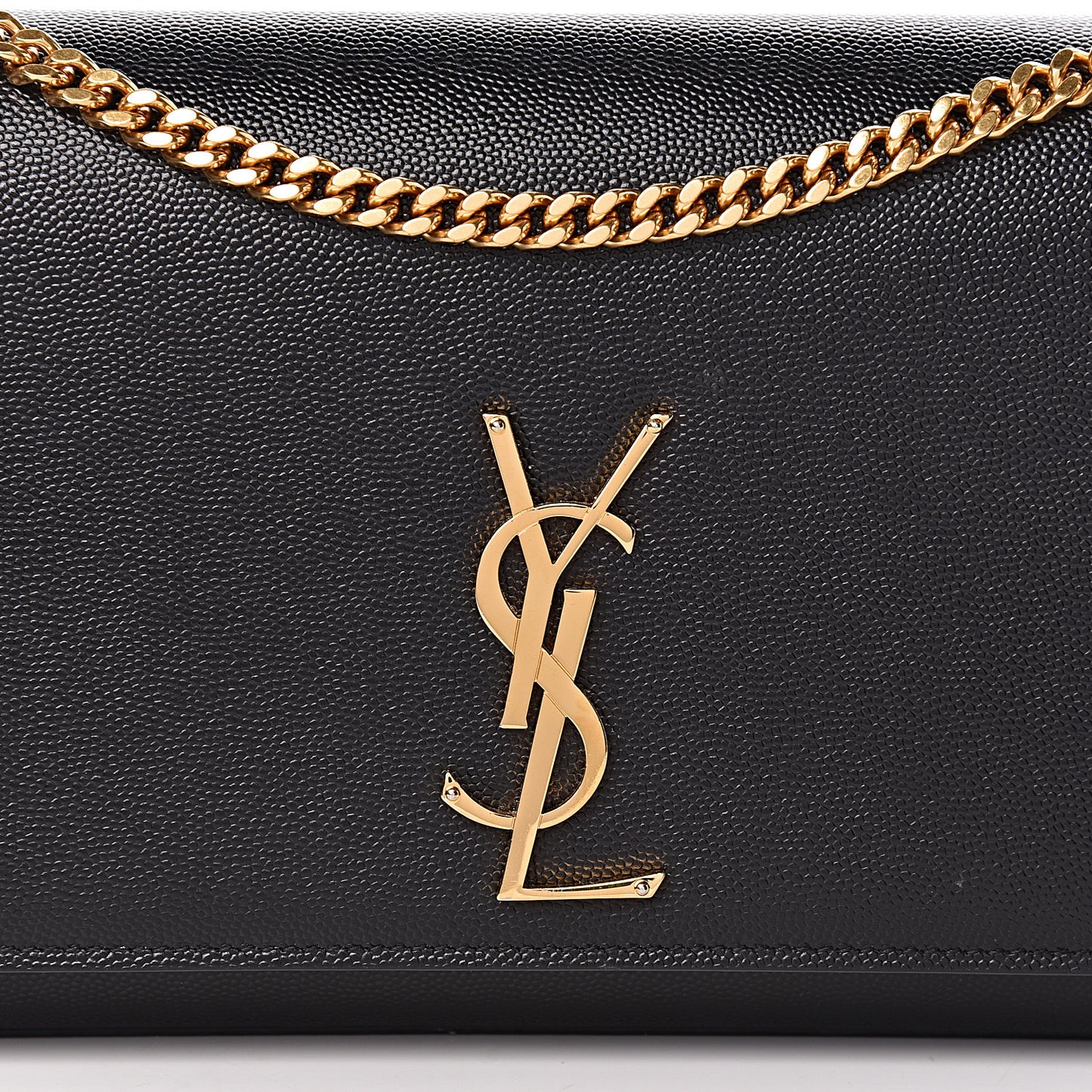 Grain De Poudre Medium Classic Monogram Kate Satchel Black