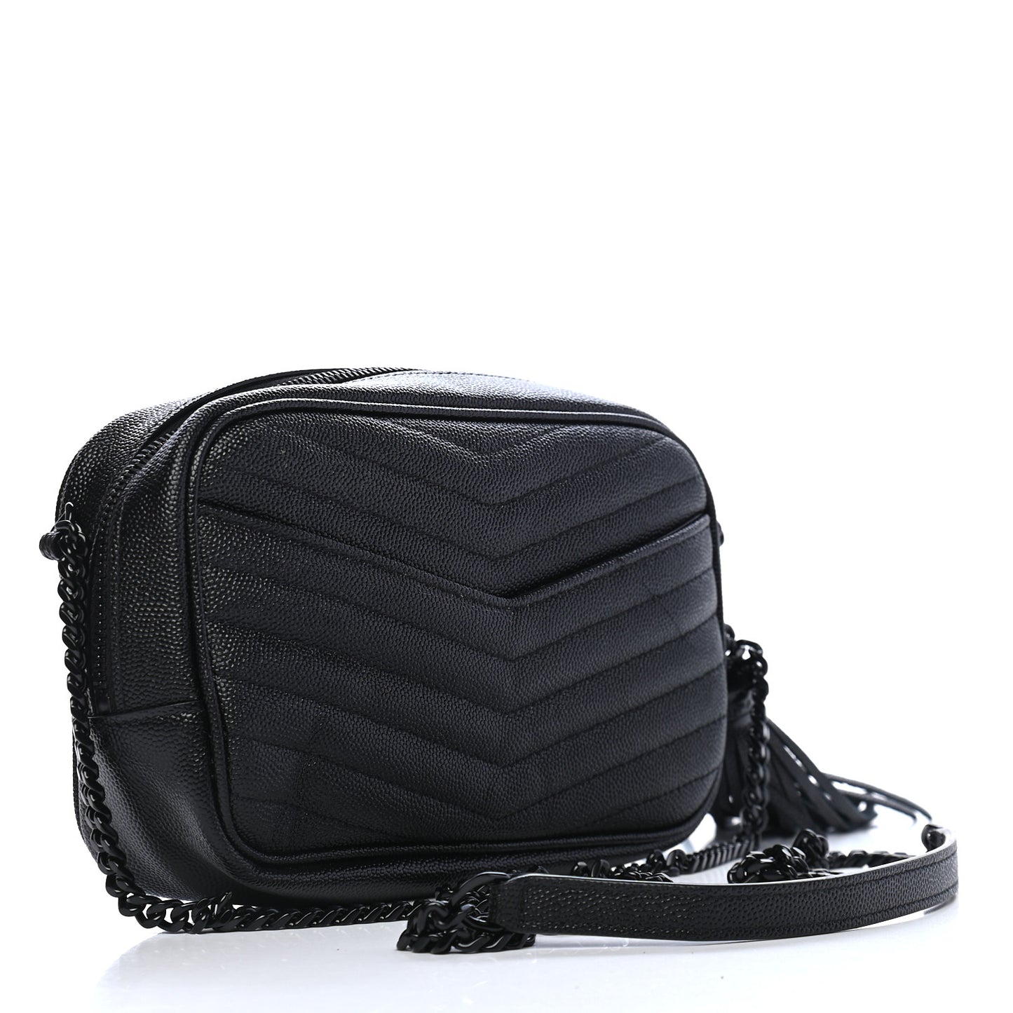 Grain De Poudre Matelasse Monogram Mini Lou Camera Bag Black