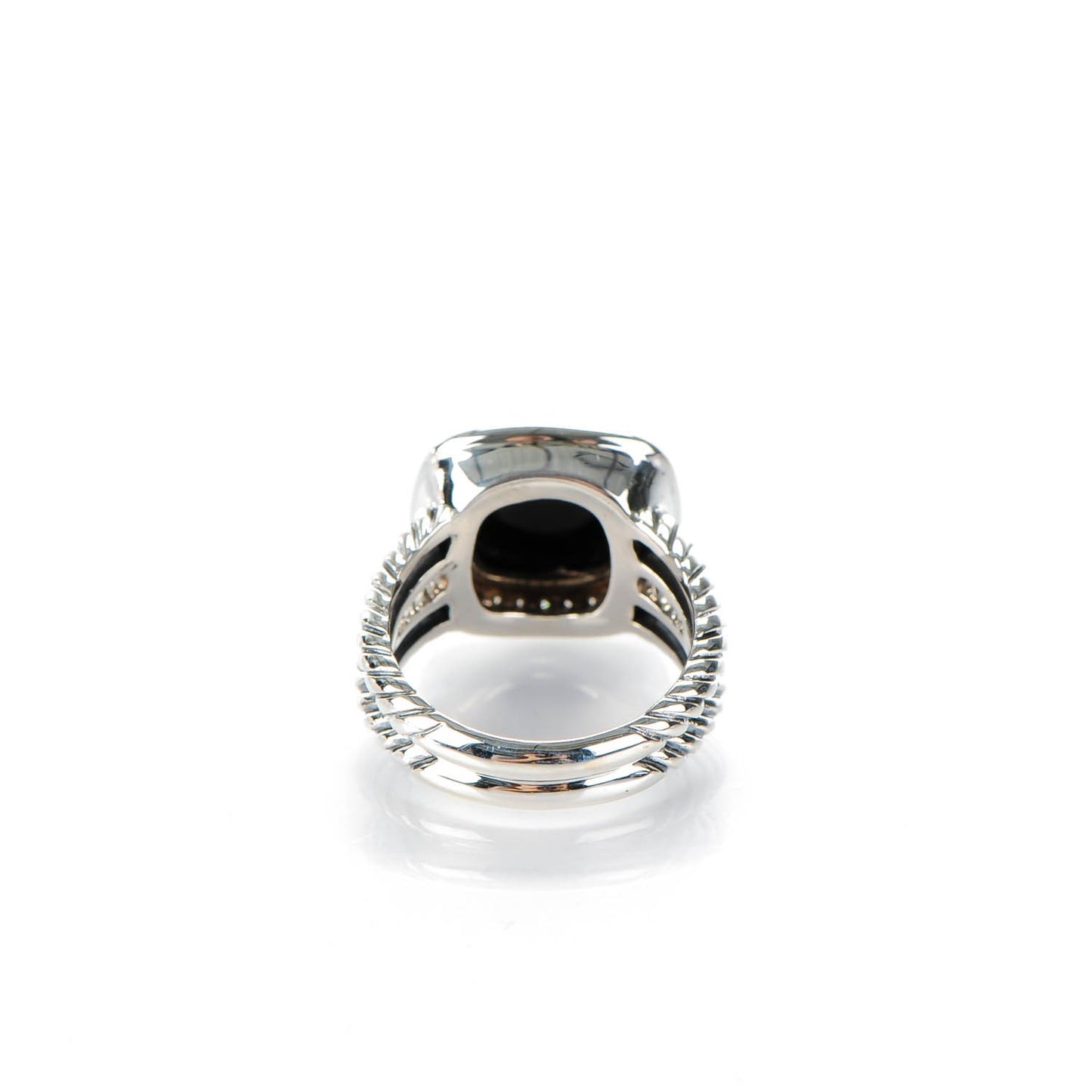 Sterling Silver Diamond Black Onyx 11mm Albion Ring 54 7