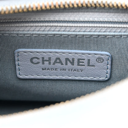 Chanel Aged Calfskin Quilted Small Gabrielle Hobo Light Blue 6 of 12
