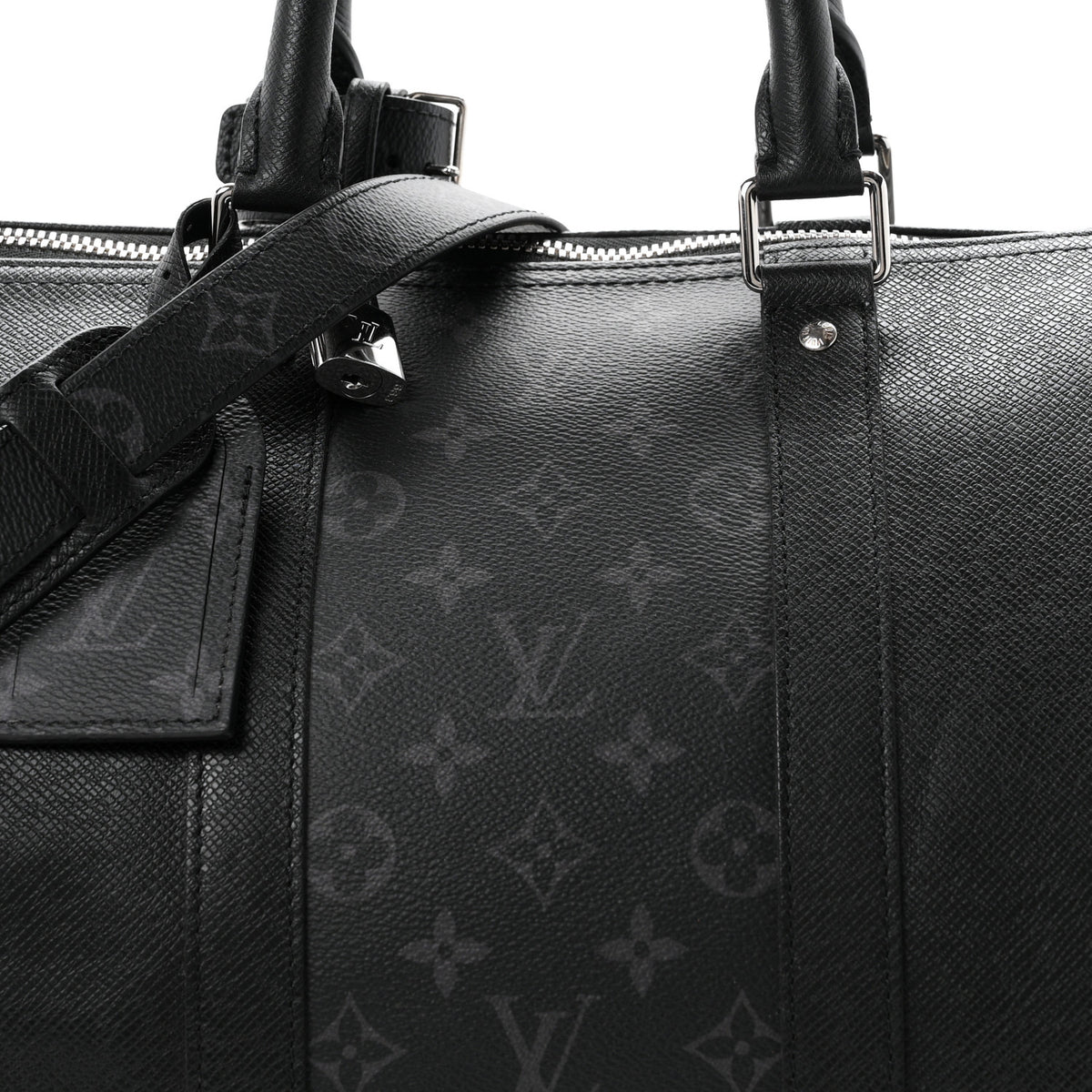 Louis Vuitton Taiga Monogram Eclipse Keepall Bandouliere 50 Black 6 of 8