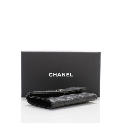 Chanel Caviar Quilted Flap Card Holder Black 4 of 7