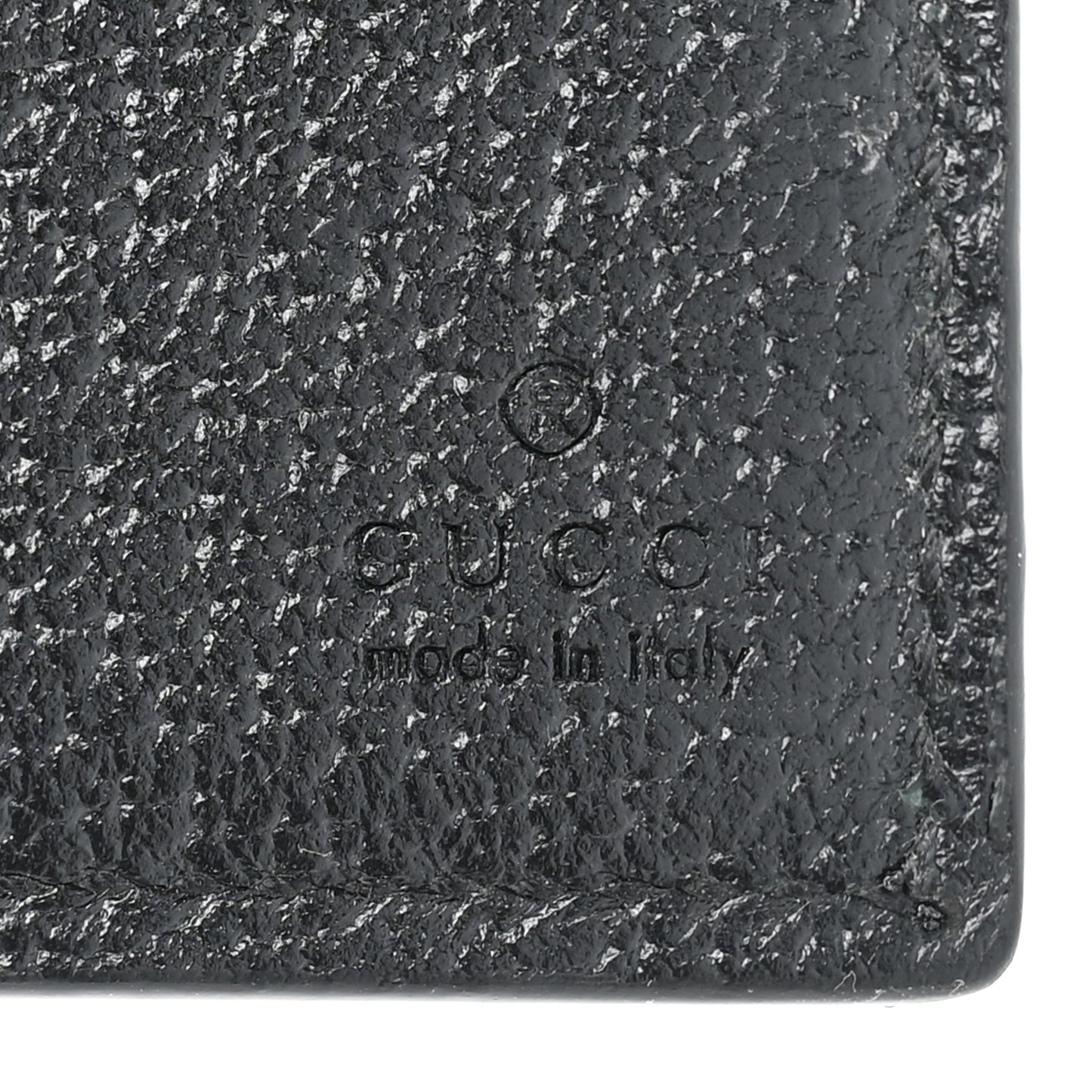 Calfskin Bee Bi-Fold Wallet Black