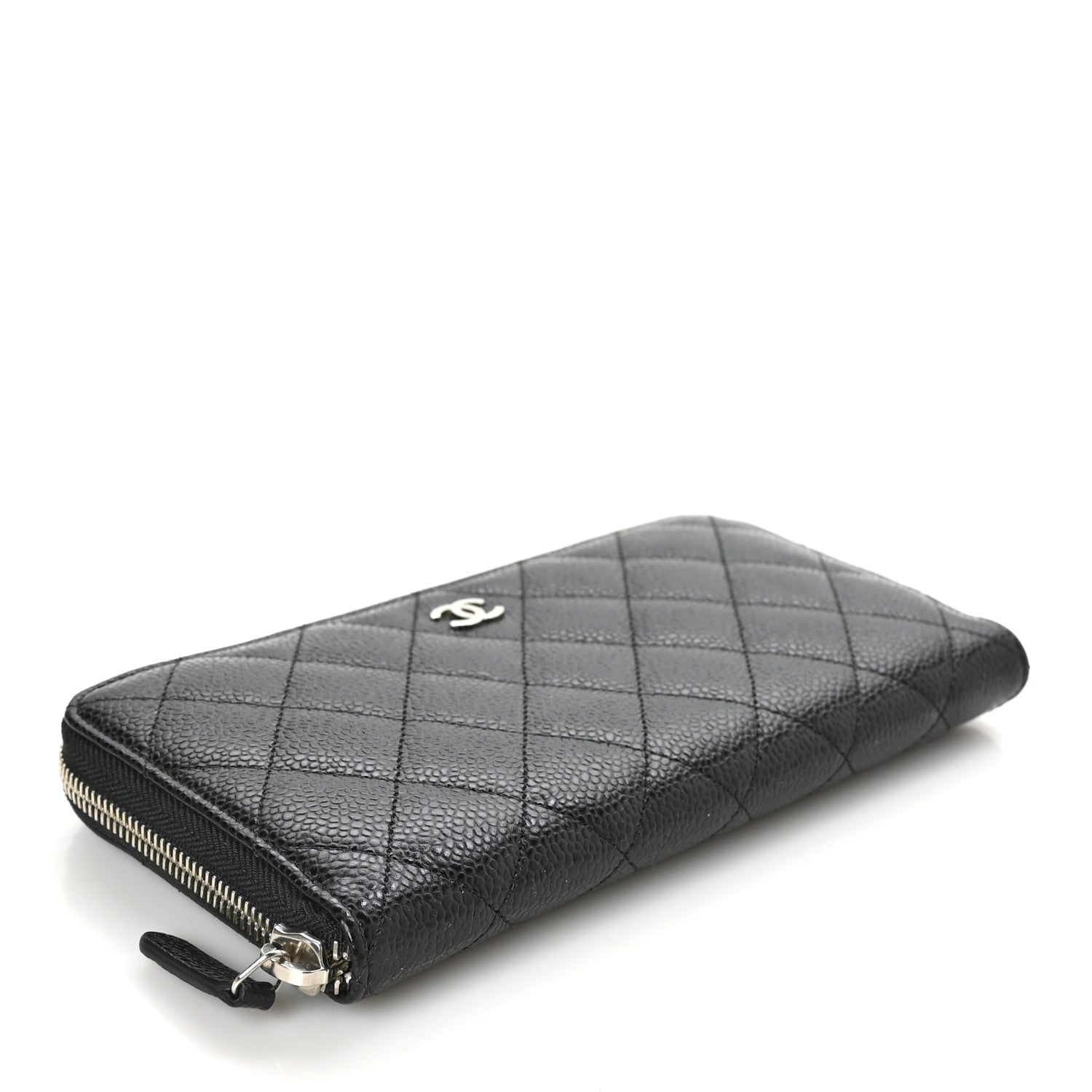 Chanel Caviar Quilted Large Gusset Zip Around Wallet Black 4 of 9