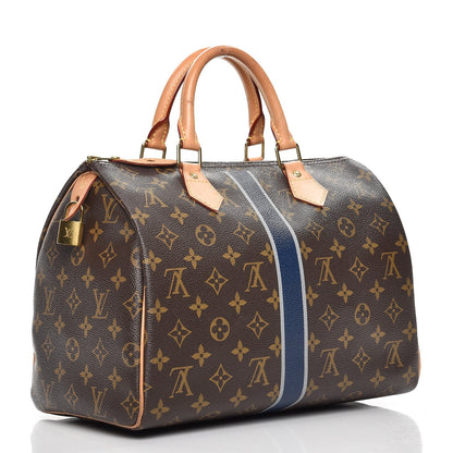 Louis Vuitton Monogram My LV Heritage Speedy 30 Blue Marine Gris 3 of 12