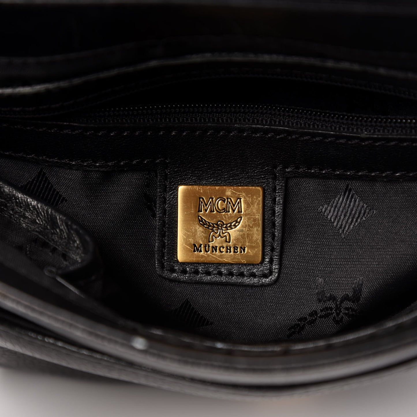 Saffiano Studded Crossbody Black