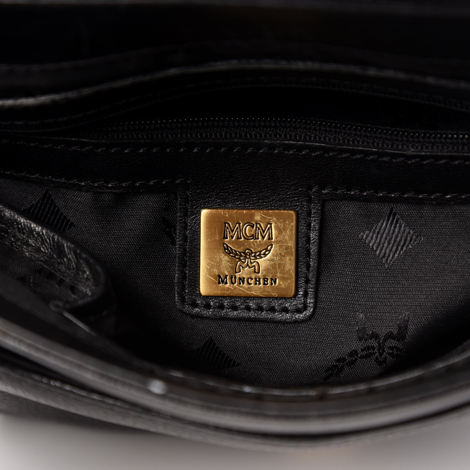 MCM Saffiano Studded Crossbody Black 8 of 12