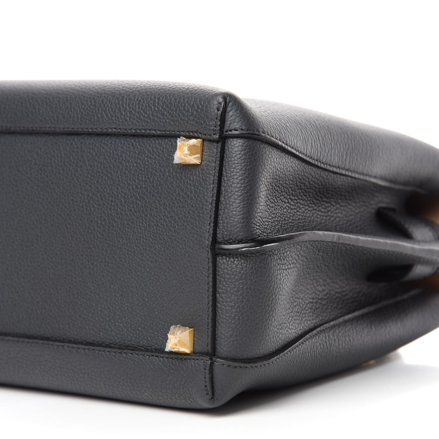 Grained Calfskin Medium Milla Tote Phantom Grey