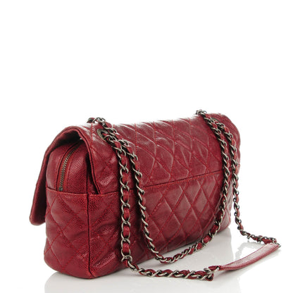 Chanel Iridescent Caviar Quilted Large Chic Flap Red 3 of 10