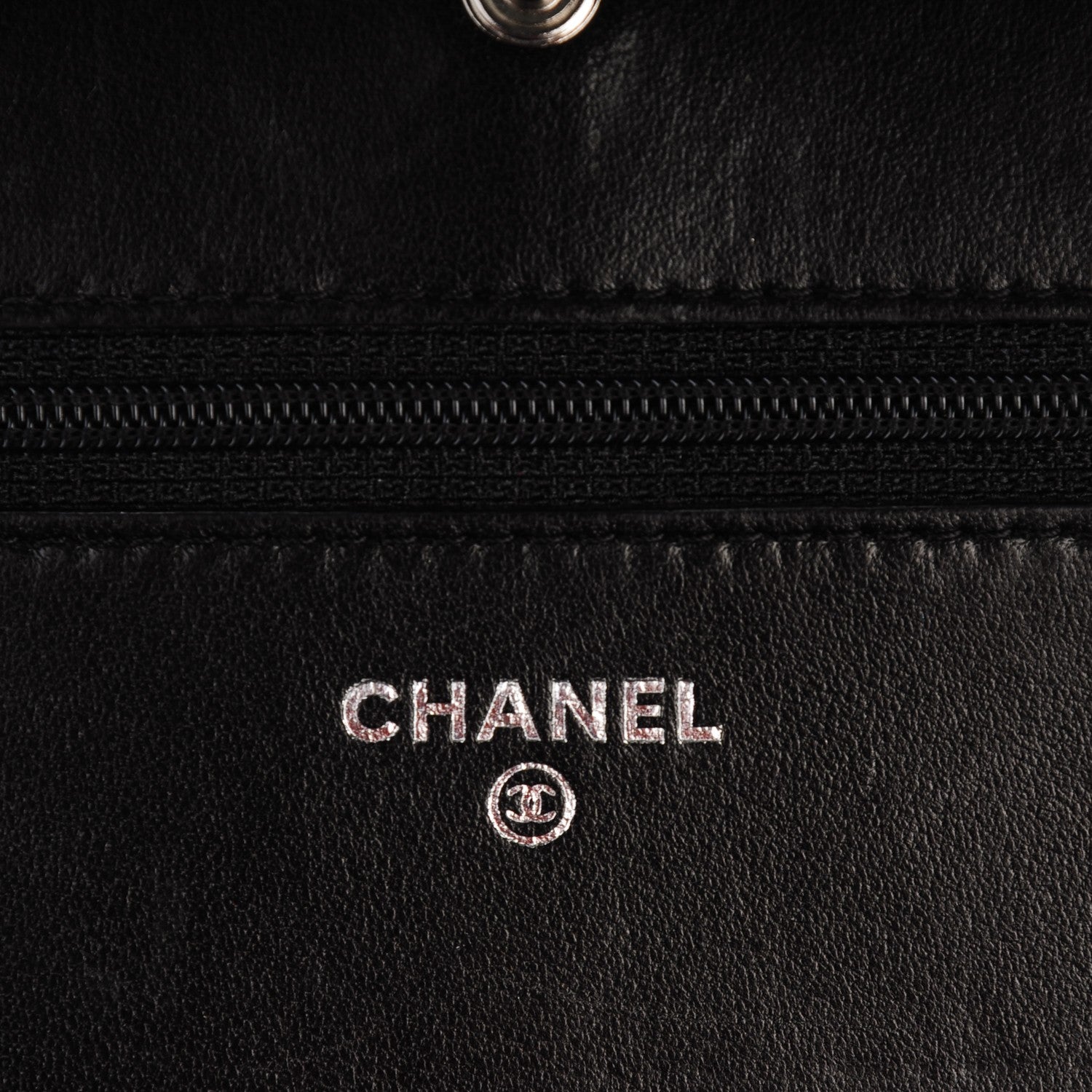 Chanel Distressed Patent Calfskin Quilted Wallet on Chain WOC Black 5 of 7