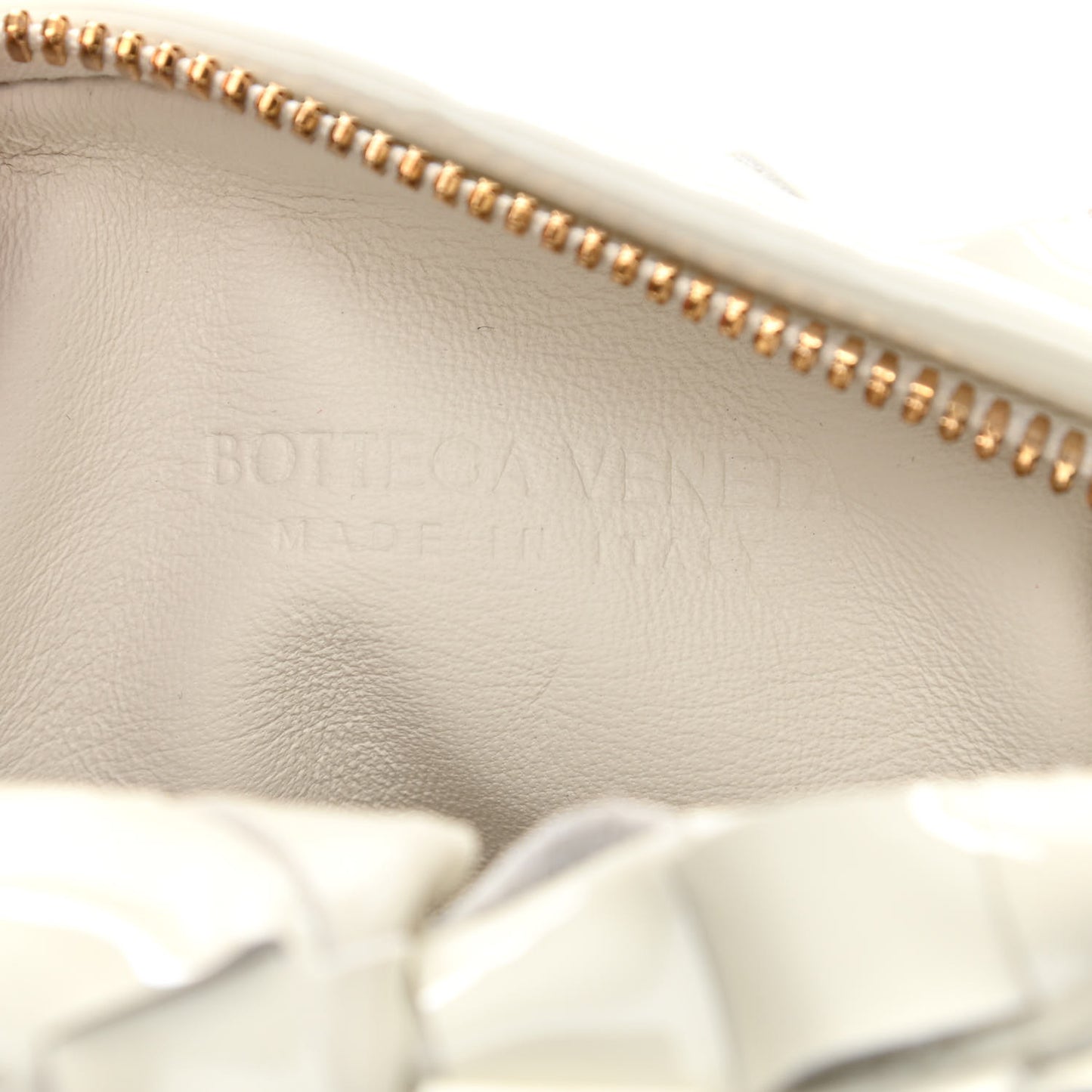 Patent Nappa Intrecciato Mini Jodie White