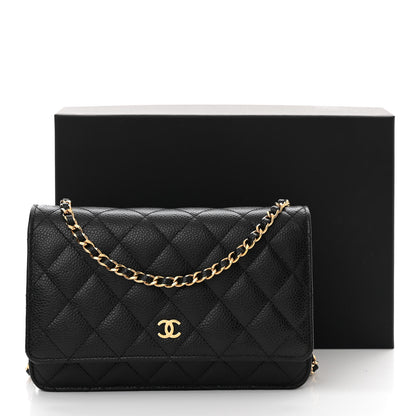 Chanel Caviar Quilted Wallet on Chain WOC Black 14 of 14