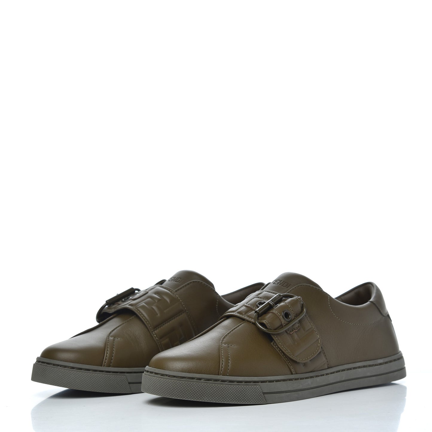 Vitello FF Embossed Womens Slip On Sneakers 37 Wood