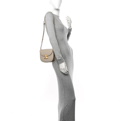 Celine Shiny Calfskin Triomphe Besace Clea Pebble 2 of 11