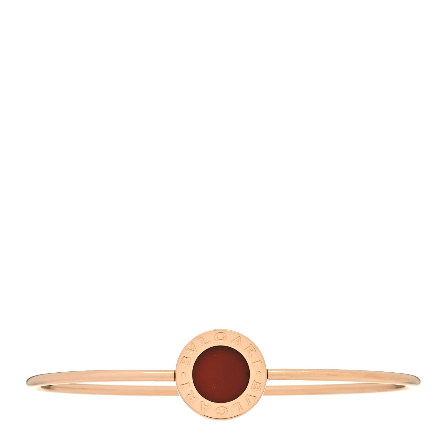 18K Rose Gold Carnelian BVLGARI BVLGARI Bangle Bracelet S
