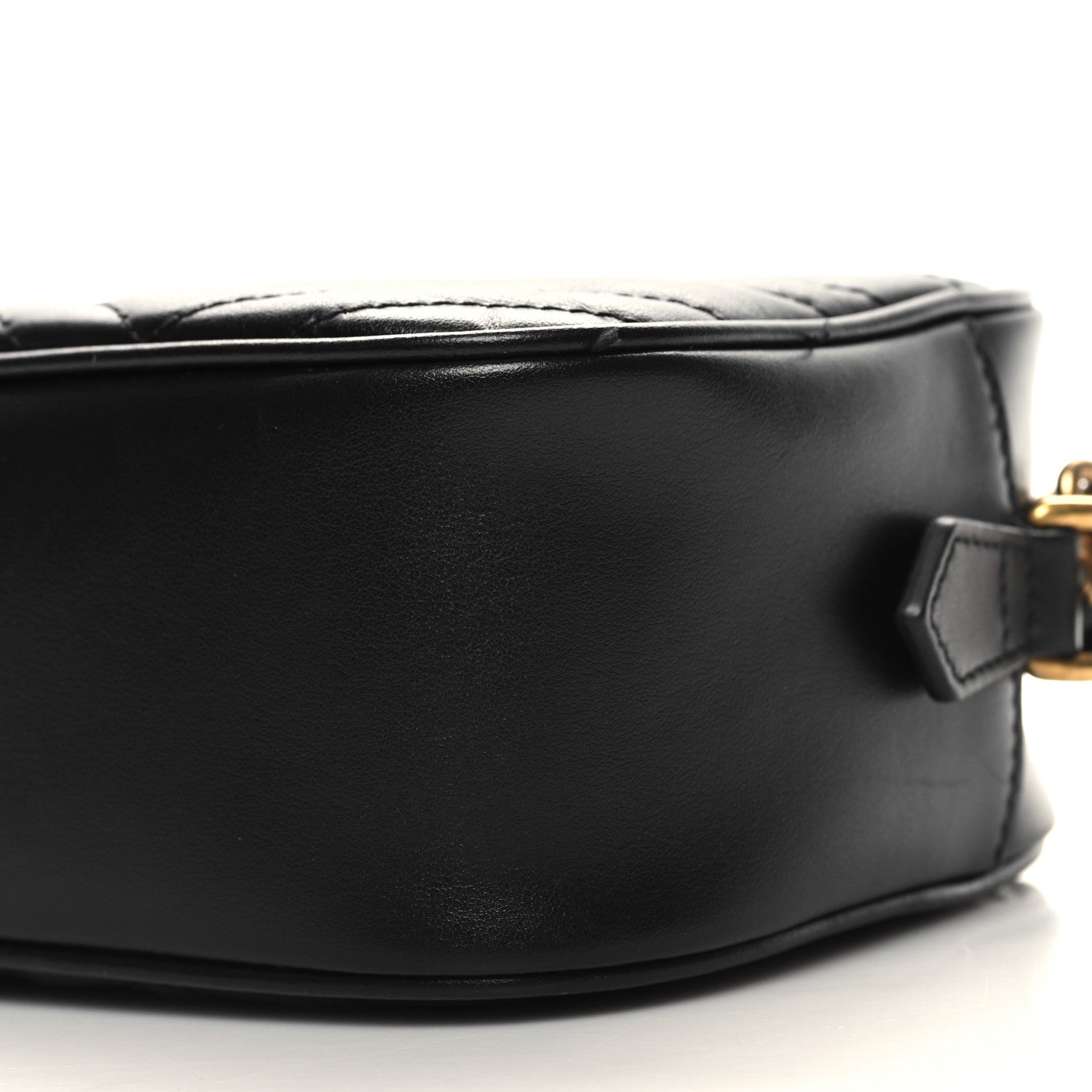 Gucci Calfskin Matelasse Small GG Marmont Chain Shoulder Bag Black 8 of 12